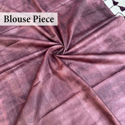 Onion Skin Shibori Cotton Silk Saree