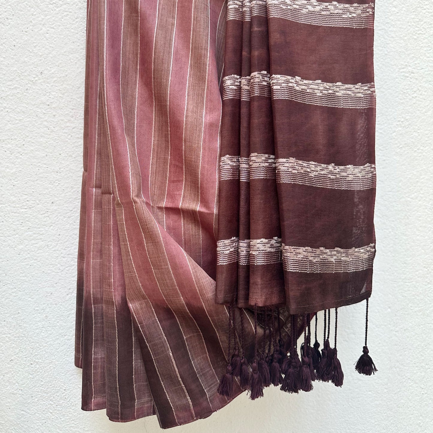 Onion Skin Shibori Cotton Silk Saree