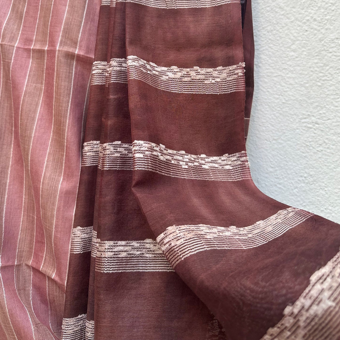 Onion Skin Shibori Cotton Silk Saree