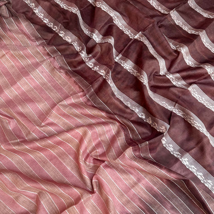 Onion Skin Shibori Cotton Silk Saree