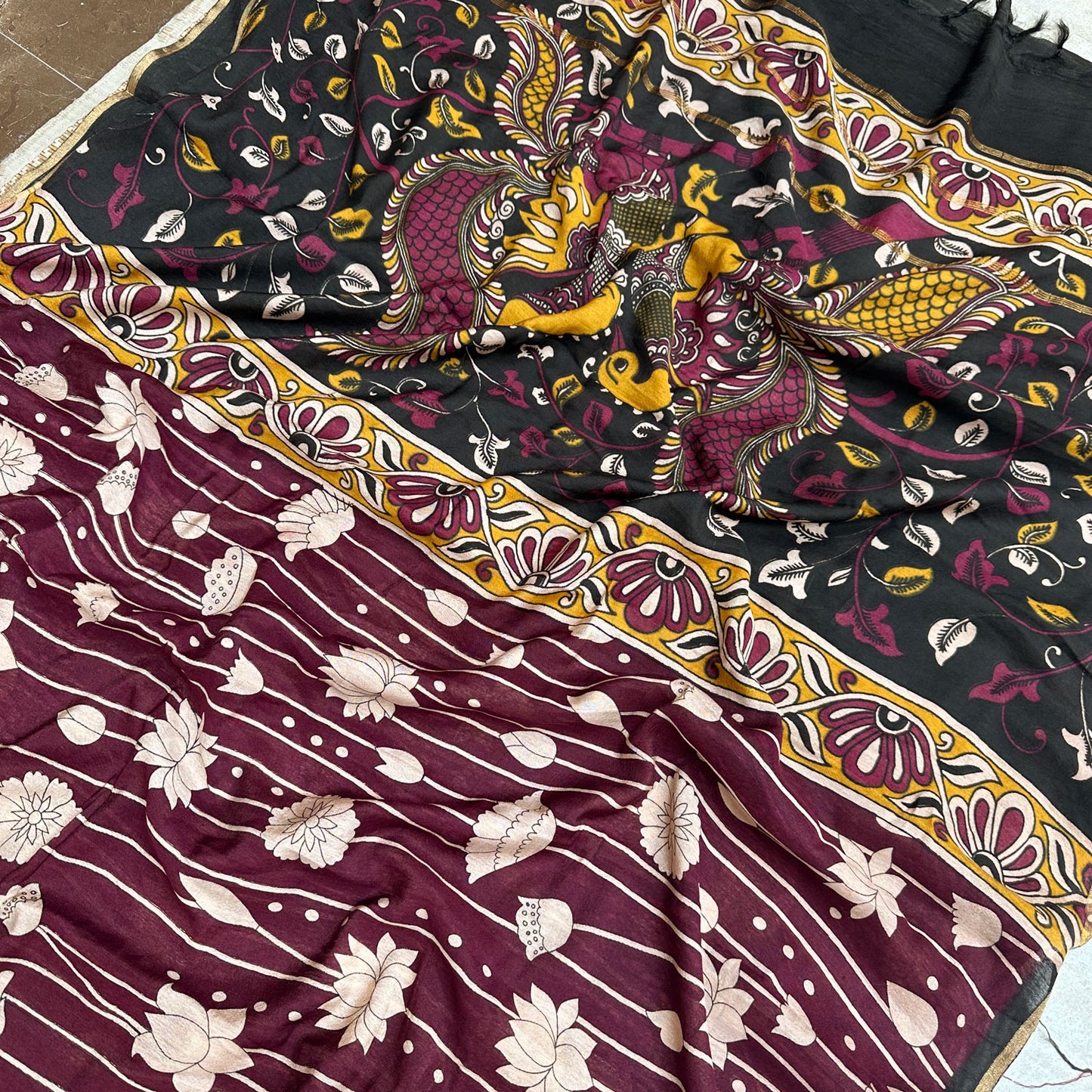 Padma Pichwai Cotton Silk Printed Saree