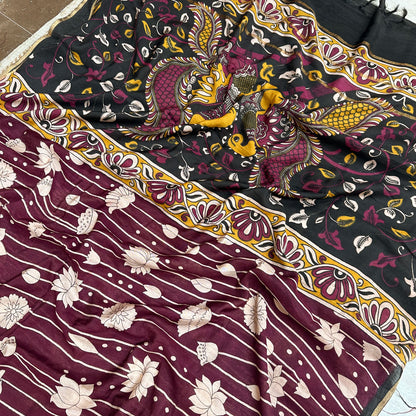 Padma Pichwai Cotton Silk Printed Saree