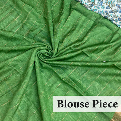 Palampore Kalamkari Cotton Silk Printed Saree