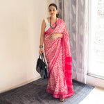 Load image into Gallery viewer, Paradise Pink Organic Linen Saree
