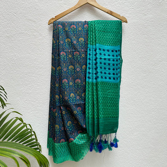 Parisian Night Cotton Viscose Printed Saree