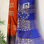 Load image into Gallery viewer, Passion Flower Batik Cotton Silk Saree

