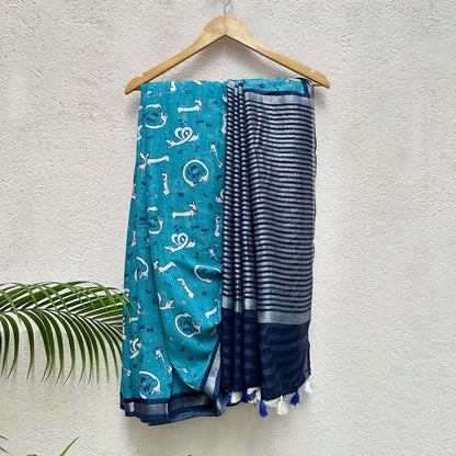 Paw-some Cotton Saree