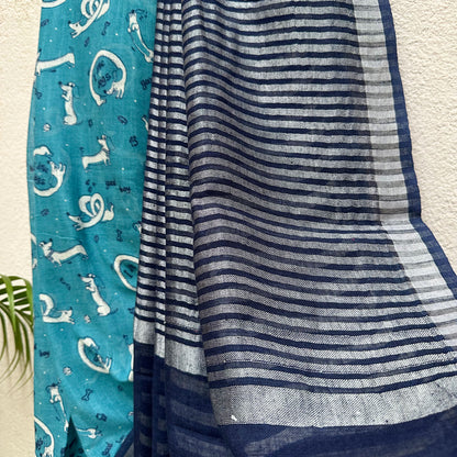 Paw-some Cotton Saree