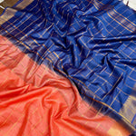 Load image into Gallery viewer, Peach Dust Cotton Silk Saree
