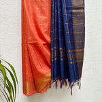 Load image into Gallery viewer, Peach Dust Cotton Silk Saree
