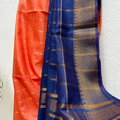 Peach Dust Cotton Silk Saree