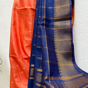 Peach Dust Cotton Silk Saree