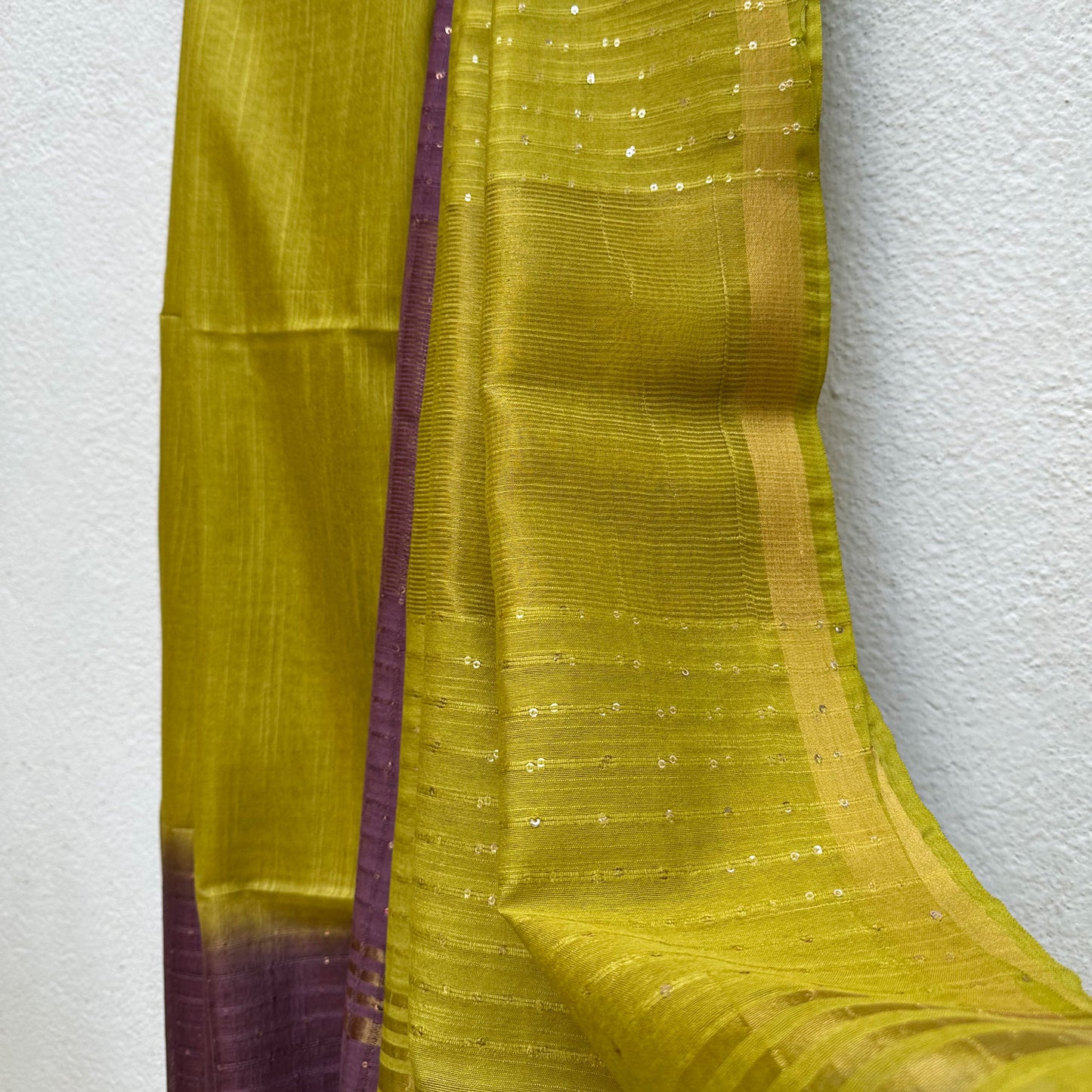 Pear Green Cotton Silk Saree