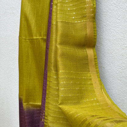Pear Green Cotton Silk Saree