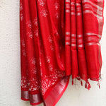 Load image into Gallery viewer, Petra City Printed Organic Linen Saree
