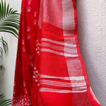 Load image into Gallery viewer, Petra City Printed Organic Linen Saree
