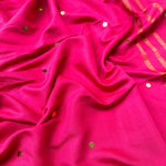 Load image into Gallery viewer, Pink Knock Out Cotton Silk Sequins Saree

