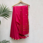 Load image into Gallery viewer, Pink Knock Out Cotton Silk Sequins Saree
