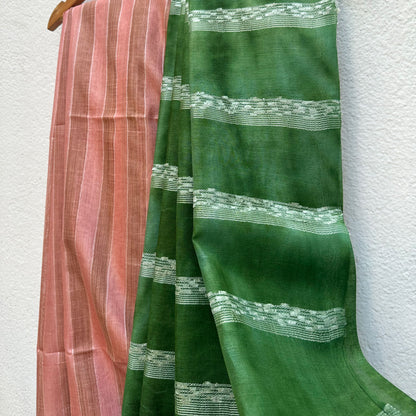 Pink Lemonade Shibori Cotton Silk Saree