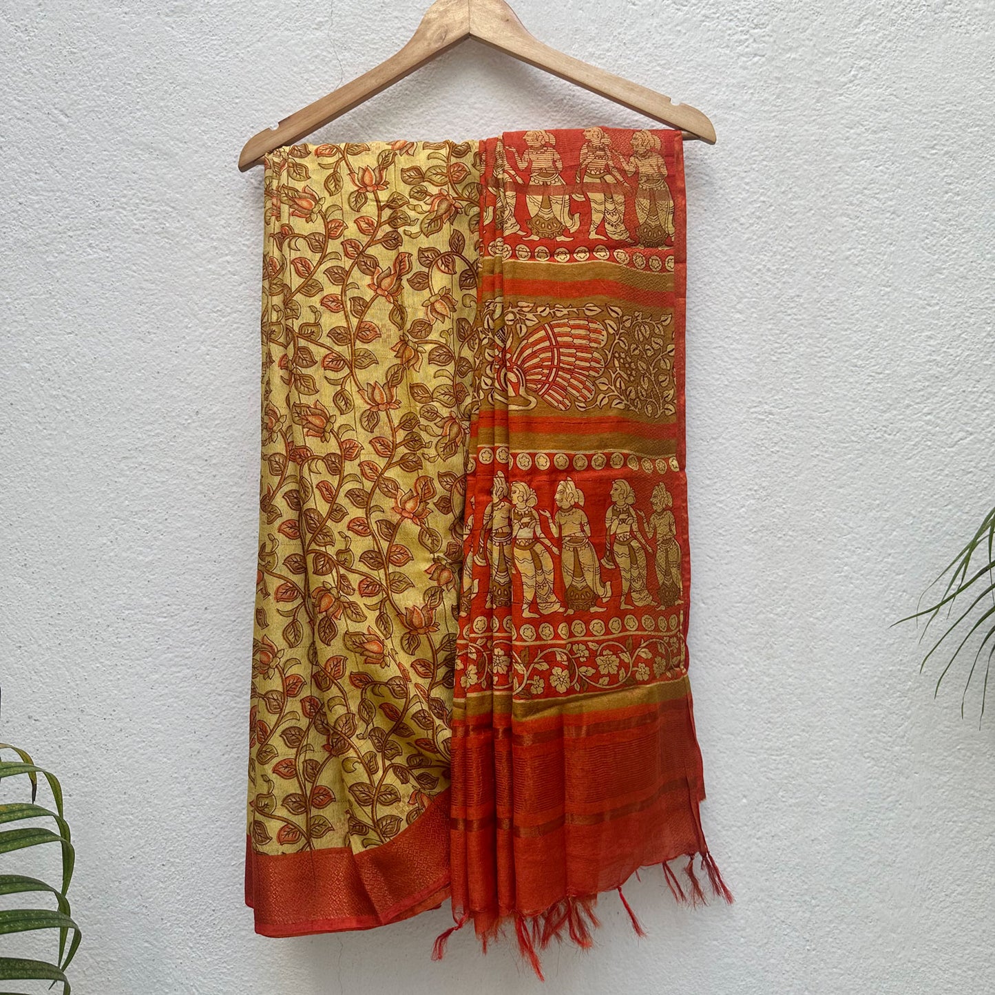 Prakriti Kalamkari Cotton Silk Printed Saree