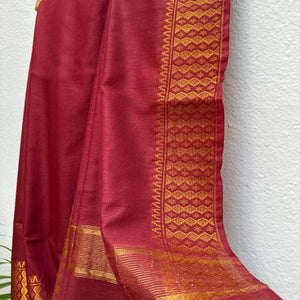 Prem Rang Cotton Silk Saree with Printed Blouse