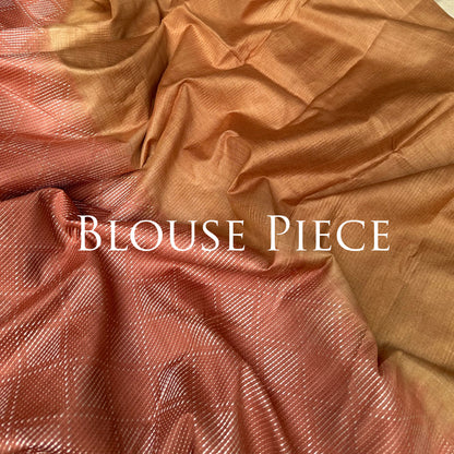Pumpkin Spice Cotton Viscose Silk Saree