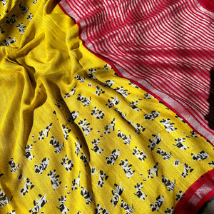 Woof Woof Cotton Saree