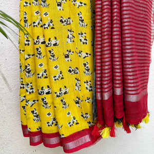 Woof Woof Cotton Saree