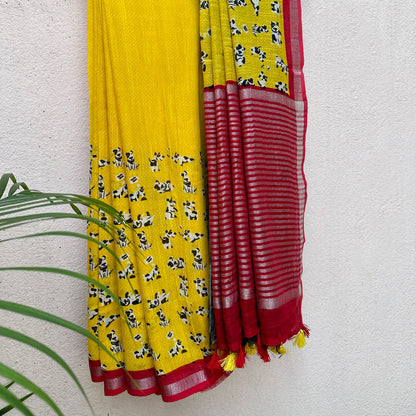 Woof Woof Cotton Saree
