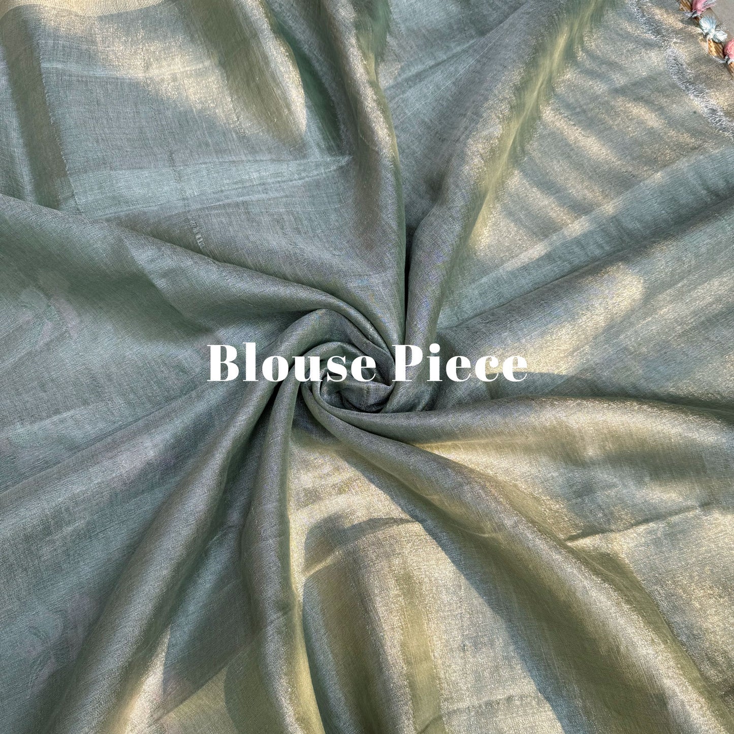 Pure Cashmere Embroidered Zari Linen Saree