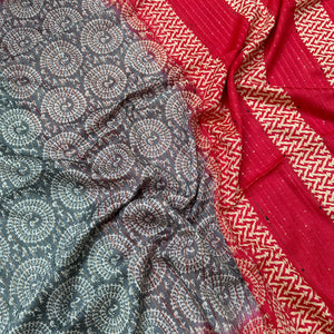 Quicksilver Cotton Viscose Sequins Silk Saree