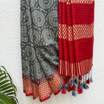 Load image into Gallery viewer, Quicksilver Cotton Viscose Sequins Silk Saree
