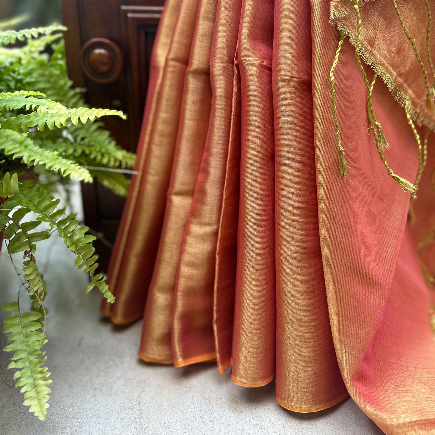 Raag Asaravi Mul Tissue Saree