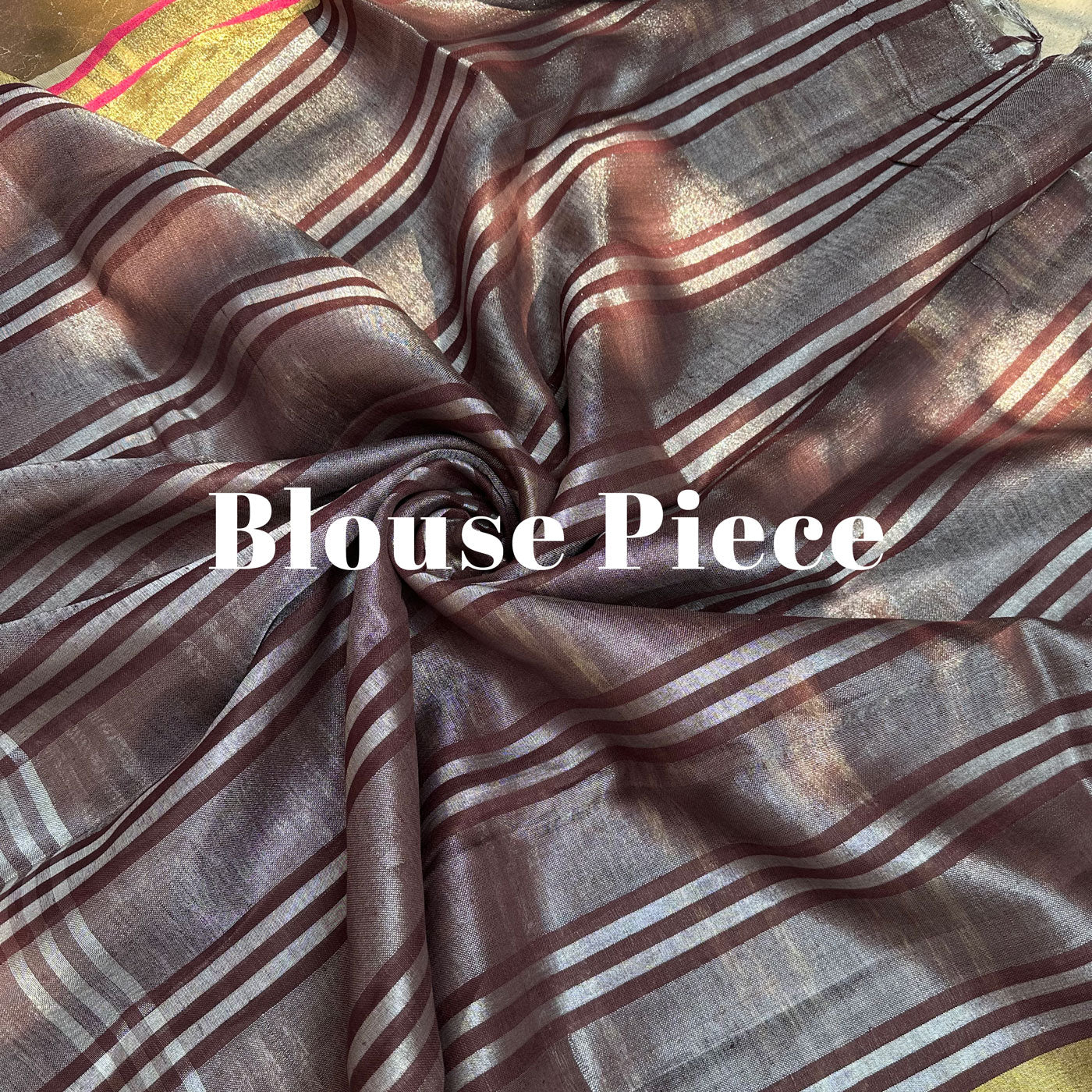 Raag Bhairav Zari Linen Saree