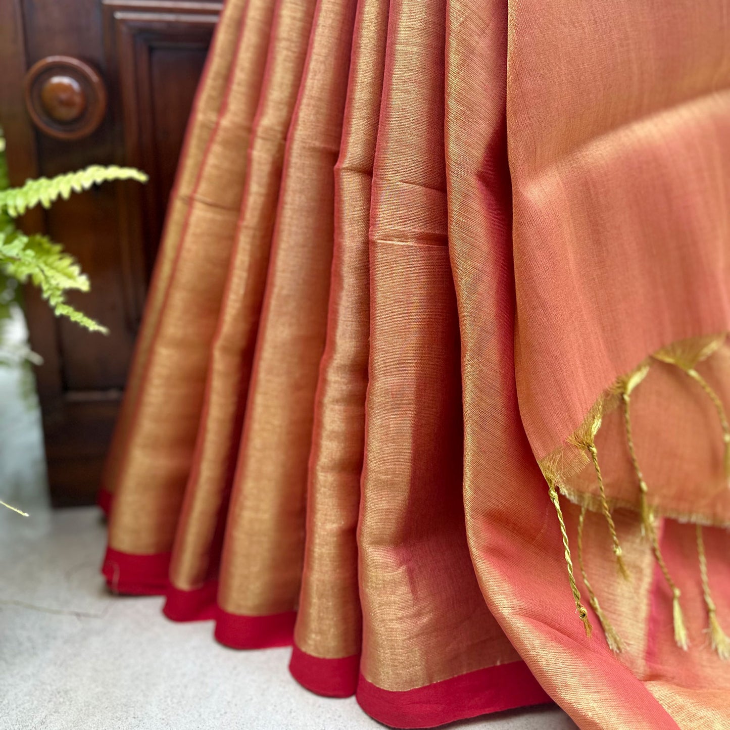 Raag Bilawal Mul Tissue Saree