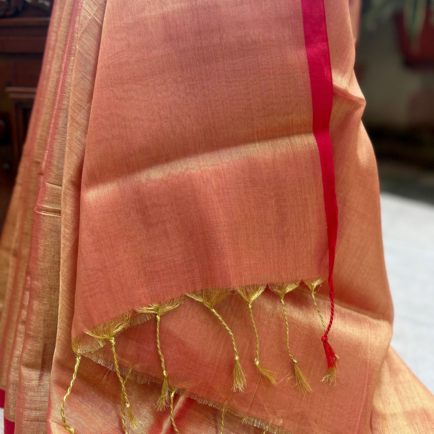 Raag Bilawal Mul Tissue Saree