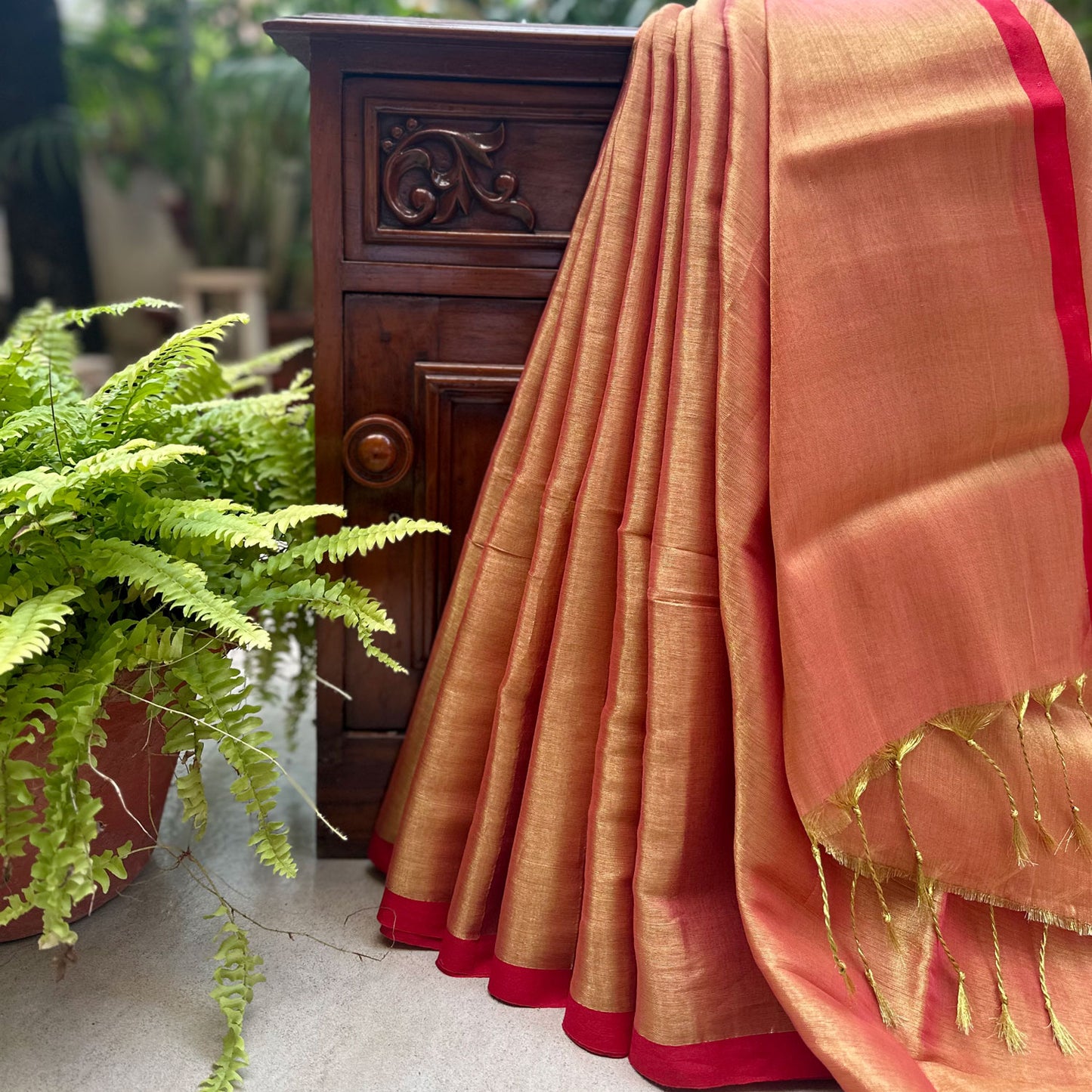 Raag Bilawal Mul Tissue Saree