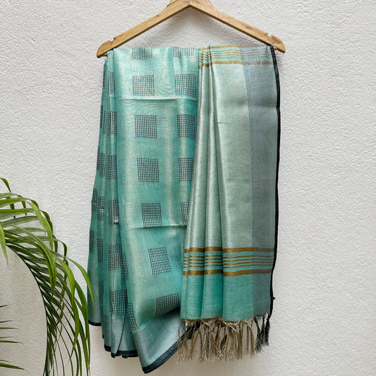 Raag Kalyan Zari Linen Saree