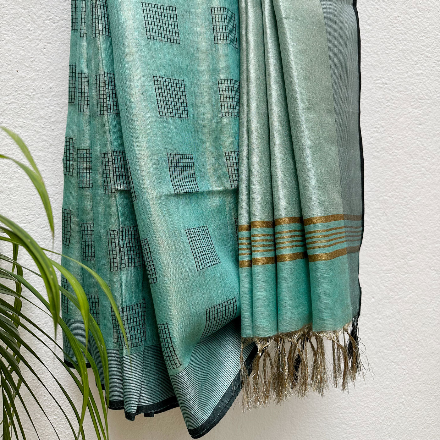 Raag Kalyan Zari Linen Saree