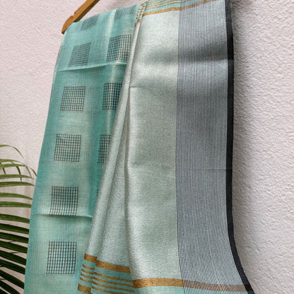 Raag Kalyan Zari Linen Saree