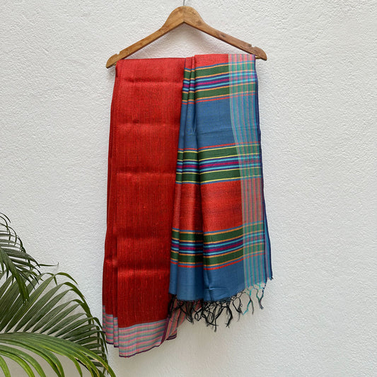 Raag Kuber Handwoven Tussar Dupion Silk Saree