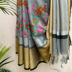 Load image into Gallery viewer, Raag Marwa Zari Linen Embroidered Saree
