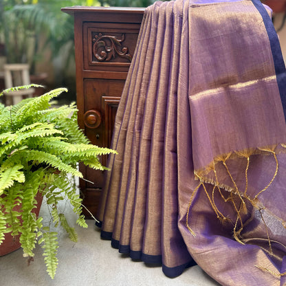 Raag Purvi Mul Tissue Saree