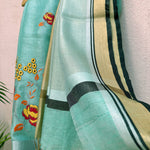 Load image into Gallery viewer, Raag Purvi Zari Linen Embroidered Saree
