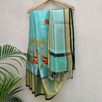 Load image into Gallery viewer, Raag Purvi Zari Linen Embroidered Saree
