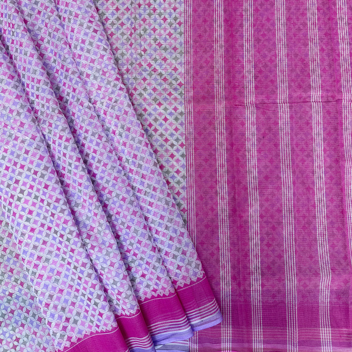 Raghuvansham Handblock Kota Doria Saree