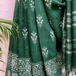 Load image into Gallery viewer, Rainforest Organic Linen Saree

