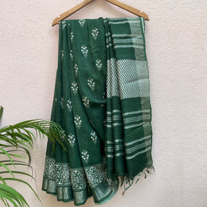 Rainforest Organic Linen Saree