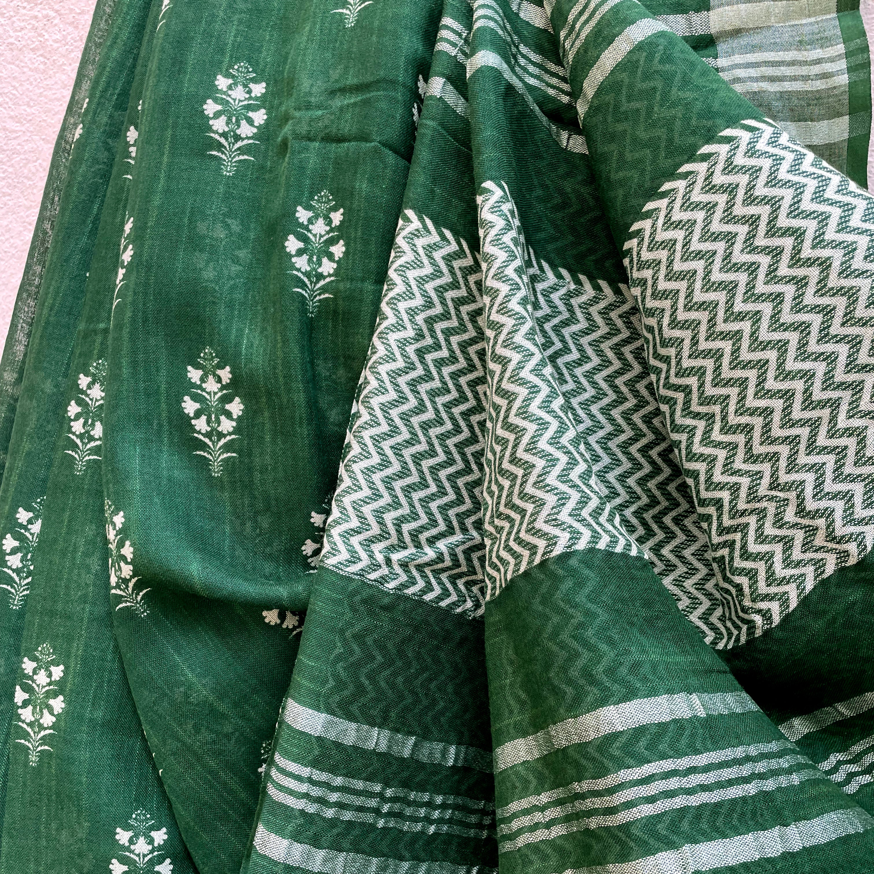 Rainforest Organic Linen Saree