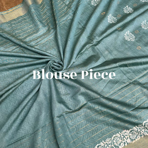 Rajnigandha Handblock Printed Cotton Silk Saree